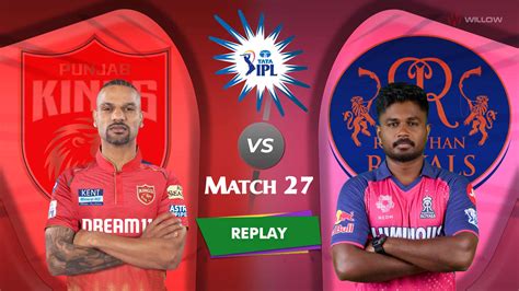 Punjab Kings vs Rajasthan Royals, 27th Match .